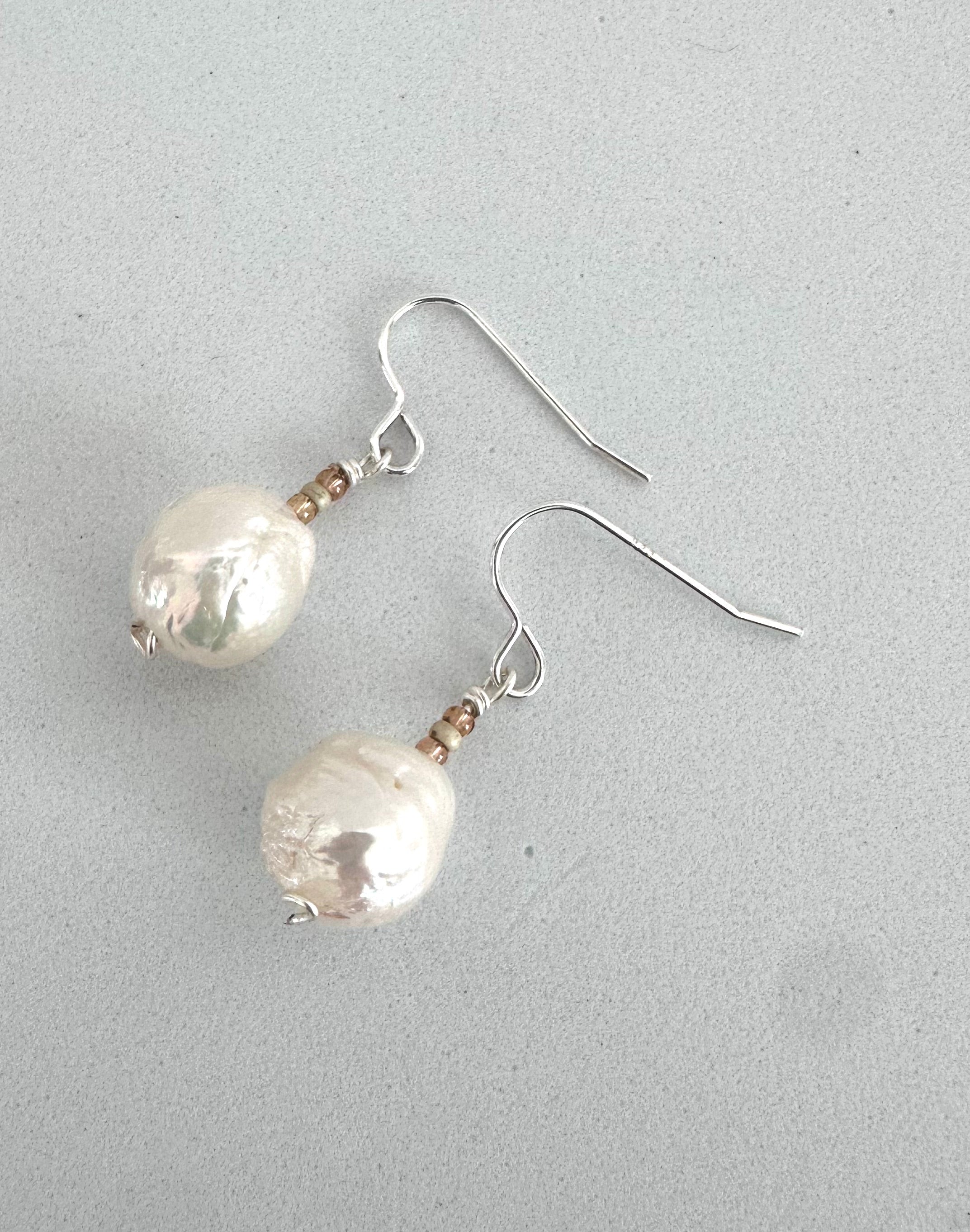 Bead Earrings #1 - made in Waiuku