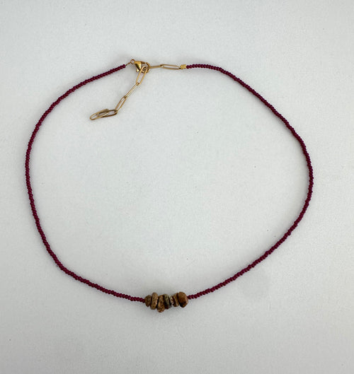 Beaded Necklace - Jasper