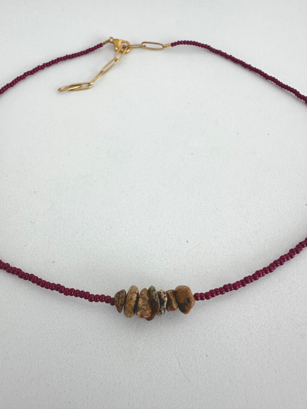 Beaded Necklace - Jasper