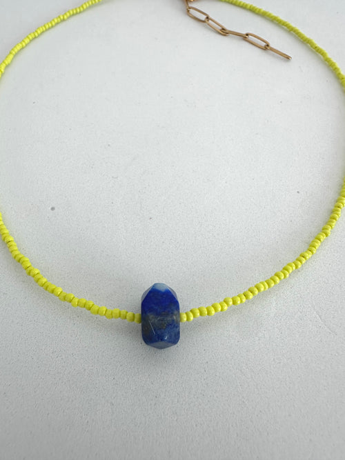 Beaded Necklace - Lapis Lazuli