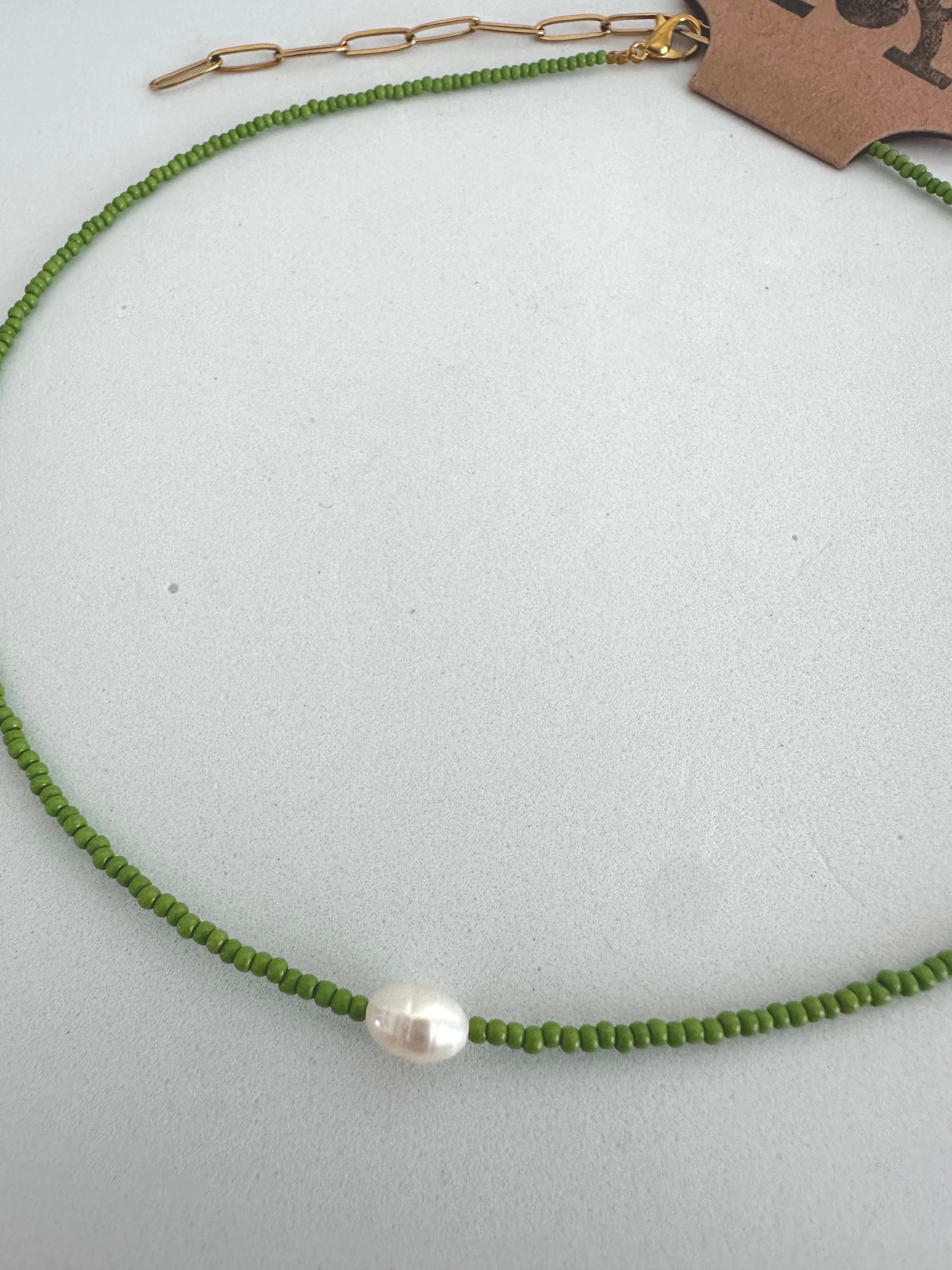 Beaded Necklace - Pearl