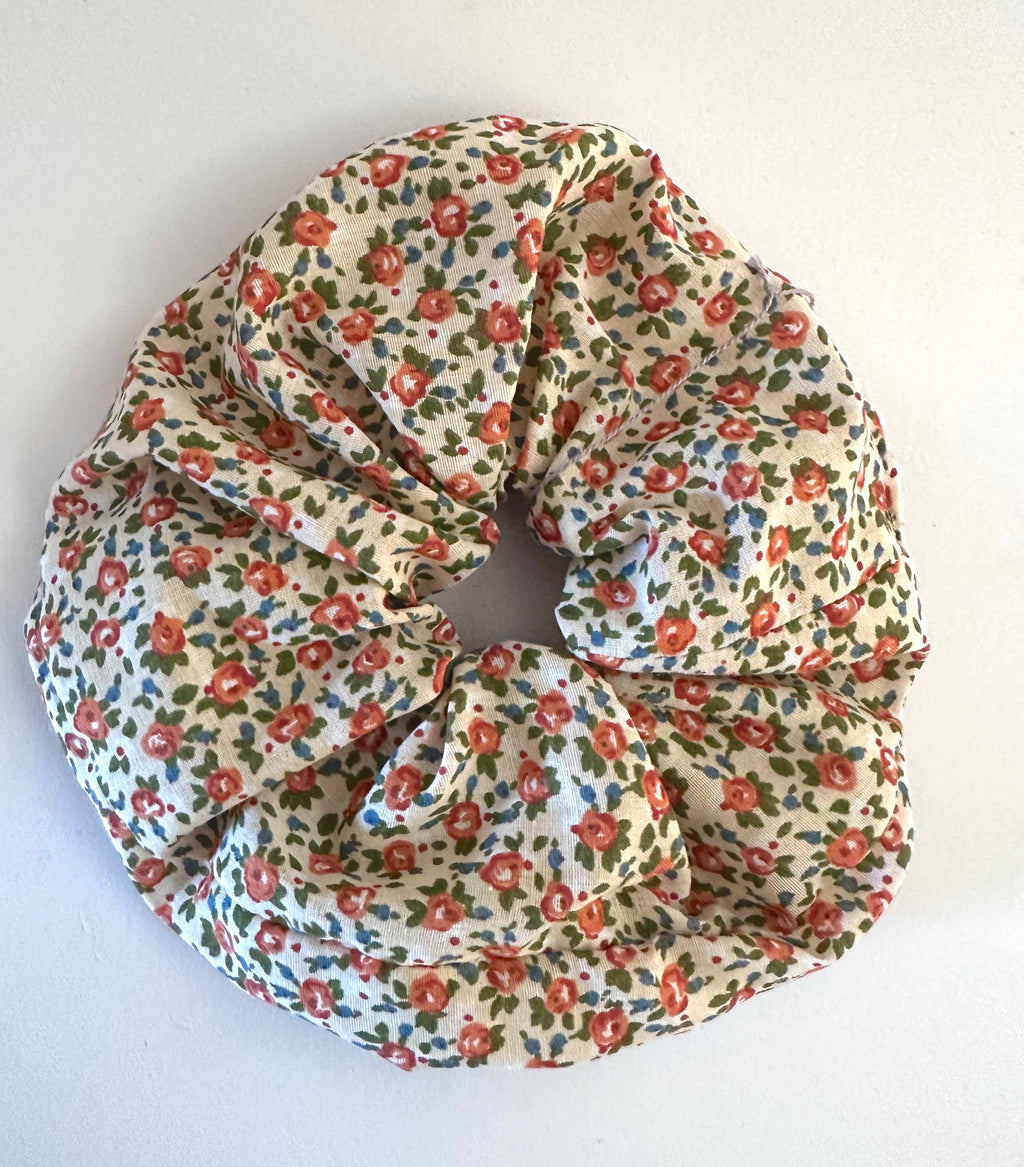 Scrunchie Large - Rust floral